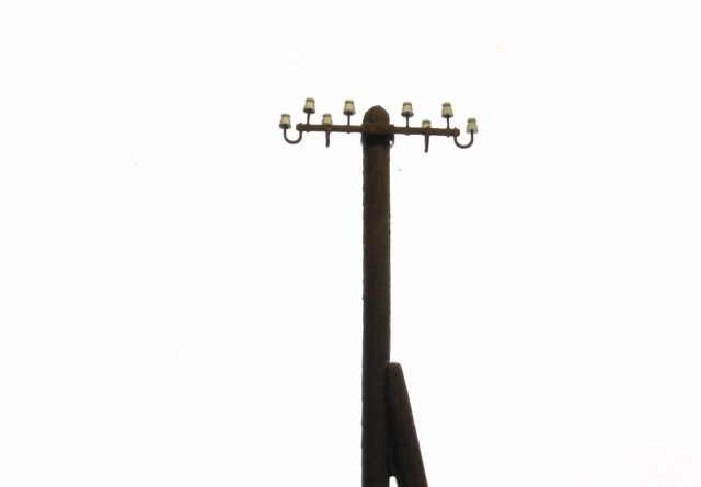 1er-Telegrafenmast mit Stützausleger
