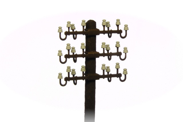 3er-Telegrafenmast mit Stützausleger